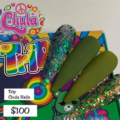 Coleccion De Acrilicos Trip 4 Pzas. Chula Nails