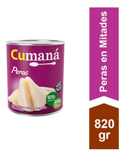 Pera En Mitades Cumana Sin Tacc Lata X 820 Gr