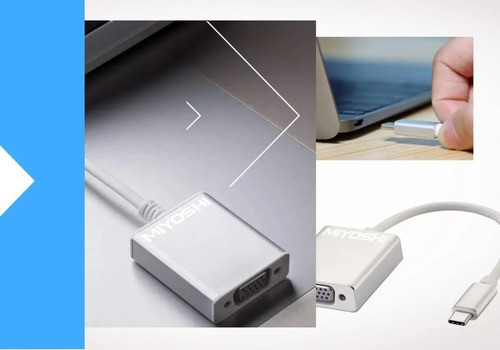 Imagen 7 de 10 de Cable Usb C 3.1 A Vga Adaptador Para Macbook Pc Celular