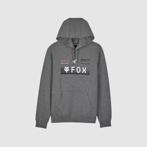 Poleron Lifestyle Canguro Fox X Honda Gris Fox