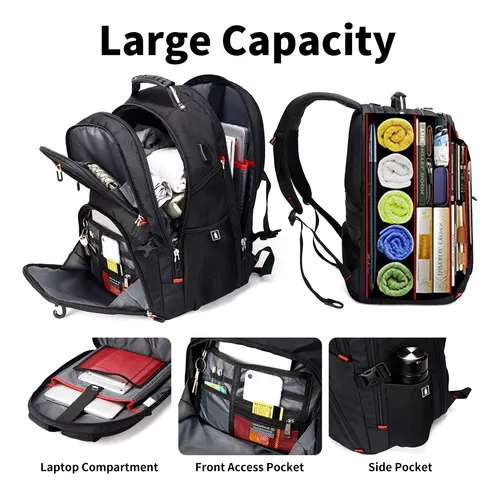 Mochila De Viaje Para Portátil Sherradoo, Extra Grande, 52 L