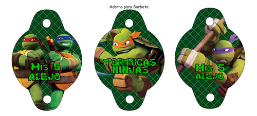 Kit Imprimible Candy Bar Tortugas Ninjas Personalizado Pdf