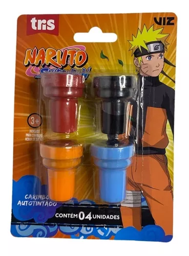 Caderno Desenho Naruto Lápis De Cor Carimbo Apontador e Borracha Kit  Escolar Naruto - Loja baby tour