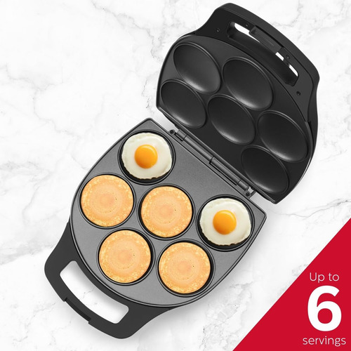 Máquina Antiadherente 6 Secciones Multialimentos Negro Matte