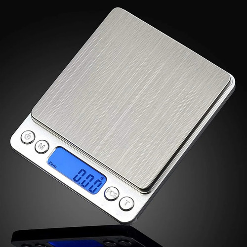 Balanza Gramera Cocina Digital Alta Precisión 3000g Bandeja Plateado 3 Kg