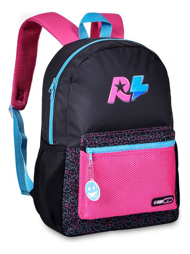 Kit Mochila Rafa E Luiz Juvenil Escolar Estojo Duplo Ampla