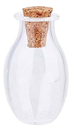 4 De 6 Botellas De Cristal Con Tapones Rústicos 4 Piezas