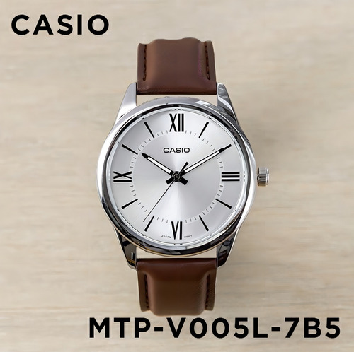 Reloj Casio Hombre Mtp-v005l-7b Agente Oficial Caba Color De La Malla Negro Color Del Bisel Plateado Color Del Fondo Plateado