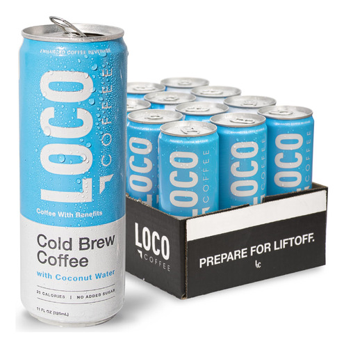 Loco Coffee - Cafe Frio Con Agua De Coco, Lata De 11 Onzas,