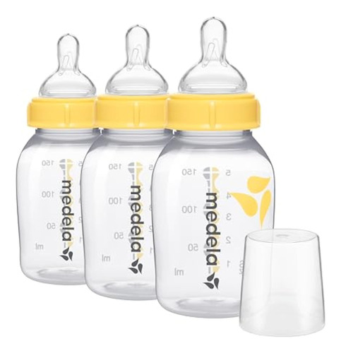 Conjunto De Botella Medela Para Leche Materna, Amarillo. -