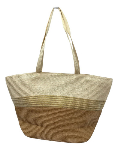 Bolsa De Playa A Rayas Unibella Beige Rayas Beige