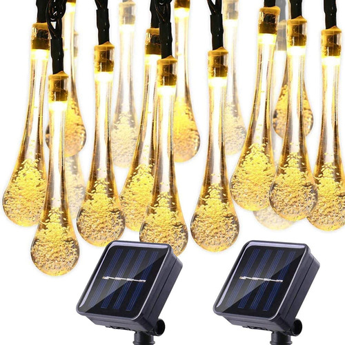 2 Paquetes De 8 Modos 20 Luces De Cadena De Hadas Solares De