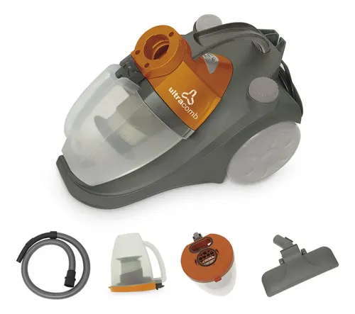 Aspiradora Trineo Ultracomb As-4220 Sin Bolsa 1600w Filtro Hepa Color Gris/Naranja