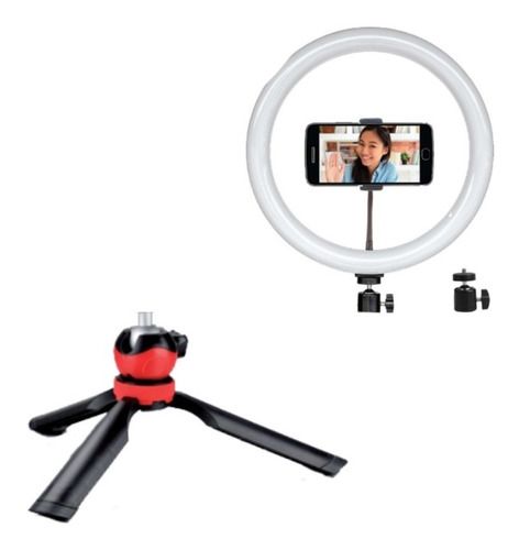 Kit Aro Luz Celular Trípode Mesa 15cm iPhone Samsung Xiaomi