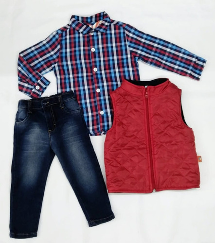 Conjunto Invierno Niño 3 Piezas Chaleco Tabitas 6198