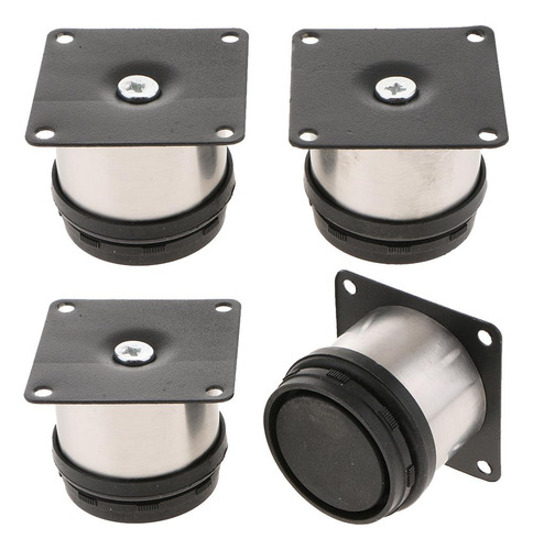 4x Muebles Pies Pequeña Sala Metal Patas De Piezaza 6cm