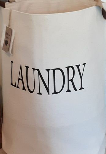 Cesto De Tela Canasto Organizador Contenedor Frase Laundry