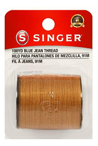 Singer 67120 Blue Jean Thread, 100 Yards, Old Gold