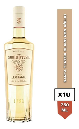 Imagen 4 de 7 de Ron Santa Teresa Claro 750ml