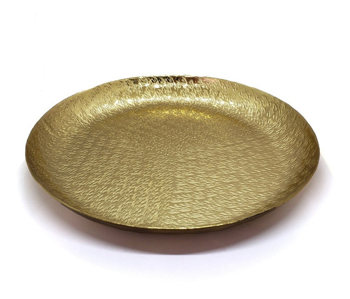 Bandeja De Metal Dorada Brillante I 36.5cm