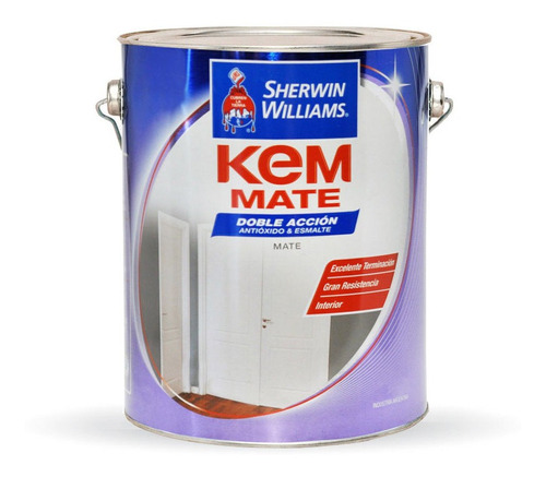  Esmalte Sintetico Blanco Mate Kem X 4lts Sherwin Williams - Prestigio