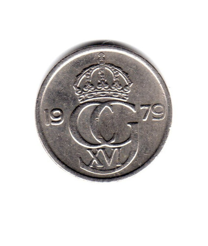 Moneda Suecia 10 Ore Año 1979 Km#850