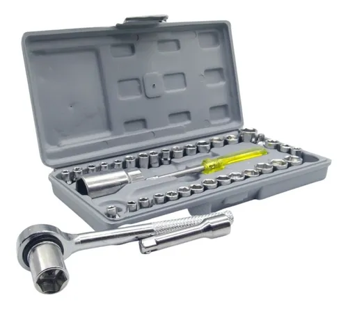 comprar Kit Jogo Chave Catraca Reversível + Jogo De Soquete 40 Pçs