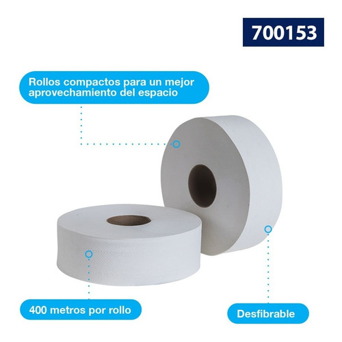 Imagen 3 de 4 de Tork Higienico En Bobina Universal Maxi Hd 6/400 Mts