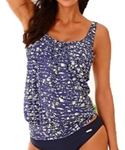 Conjuntos Tankini Retro Floral Printed Conse De Talla Grande