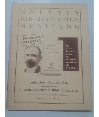 Boletín Bibliográfico Mexicano Octubre 1958