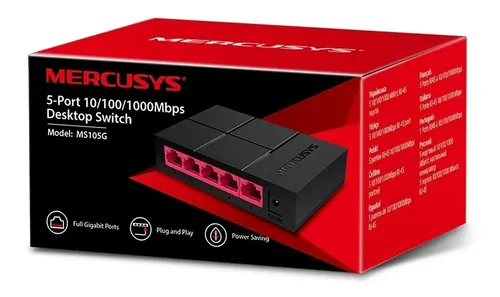 Switch Mercusys Ms105g 5 Portas Gigabit