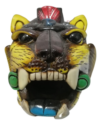 Silbato Coyote Lobo Artesanía De Barro Estilo Prehispánica