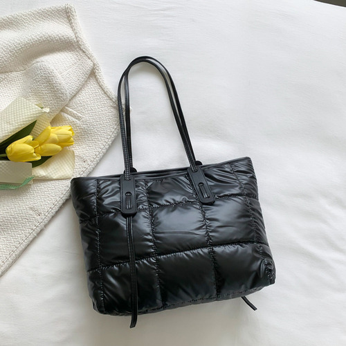 Bolsos De Mano Acolchados De Algodón For Mujer, Otoño-invie