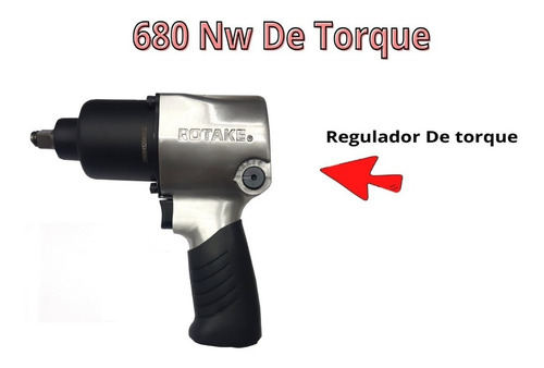 Imagen 3 de 10 de Llave Pistola Impacto Neumatica 680 Nm Enc 1/2 + Regalo