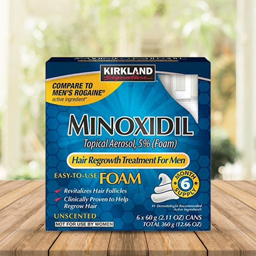 Imagen 5 de 5 de Minoxidil Kirkland 5% Espuma / Foam 6 Meses *ml*