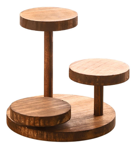 D Soporte De Madera For Tartas, Redondo, For Cupcakes, 18 X