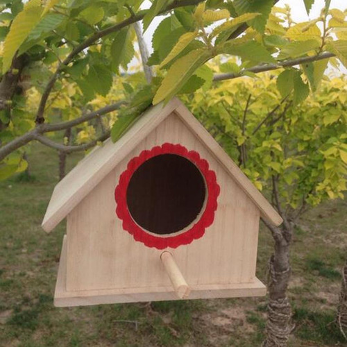 Casa De Pájaros De Para Pájaros Caja Colgante Con Cuerda