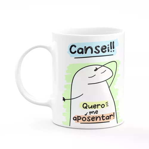 Caneca Flork Meme Pensaram Que eu Estava Na Pior