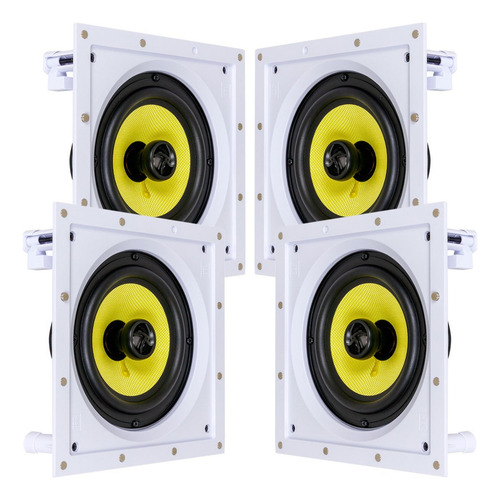 4 Caixa Embutir Jbl Ci6s Plus Arandela Som Ambient 6p Gesso Cor Branco 110v/220v
