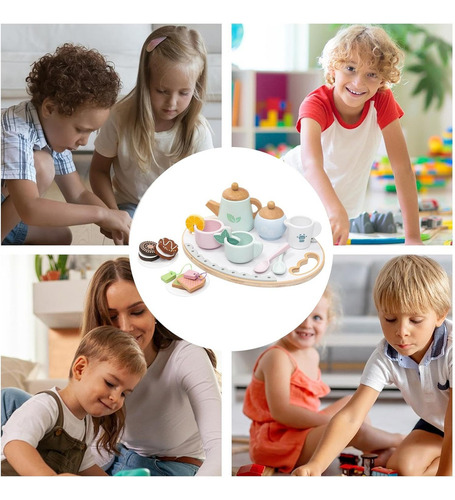 Juego De Té Para Niñas,juguetes De Té De Madera,juego De