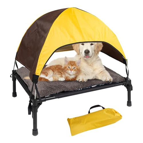 Bujiatang Dog Sun Shade Bed With Detachable Canopy And Non-s