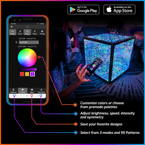 The Hyperspace Lighting Company Hypercube Infinity Cube Luz