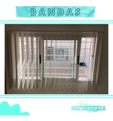 Bandas Verticales Black Out De 155x210 Ventana 150x2 Cortina