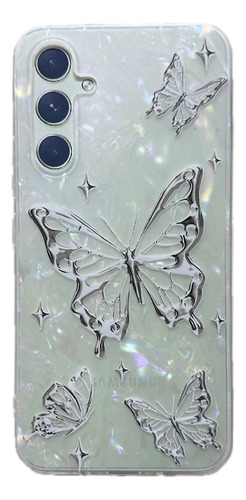 Funda Diseño Perla Mariposa Para Samsung Galaxy S23 Fe