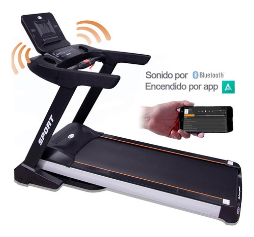 Caminadora Electrica 4hp Centurfit Gimnasio Profesional Uso Rudo Motor Ac Color Negro