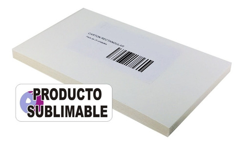 100 Tarjetas Sublimables 9x5 Cm De Cartón Blanco 350 Grs