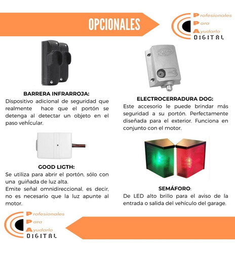 Imagen 2 de 7 de Kit Motor Porton Electrico Automatico Ppa 400 Kg 3 Controles