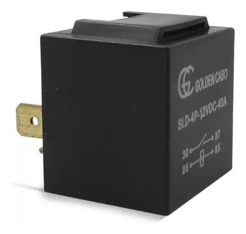 Rele Auxiliar Automotivo 4 Pinos 12v 40a Mais Plug Soquete
