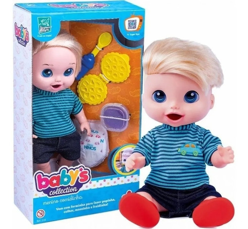 Boneco Babys Collection Come E Faz Caquinha - Supertoys