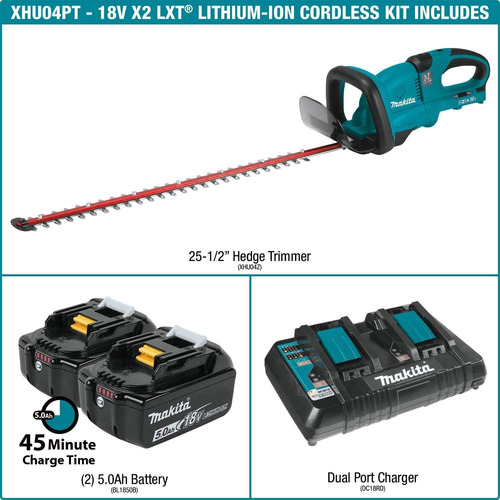 X2 Makita Xhu04pt 18v (36v) Lxt De Iones De Litio Sin Cuerda